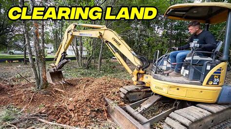 mini excavator land clearing